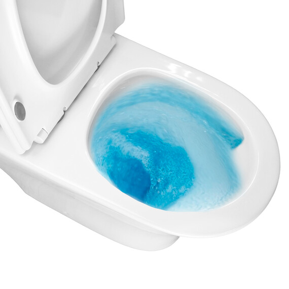 Унитаз-компакт безободковый Azario Reina AZ-2785T с тонким быстросъемным сиденьем микролифт (система смыва Торнадо) - фото 8