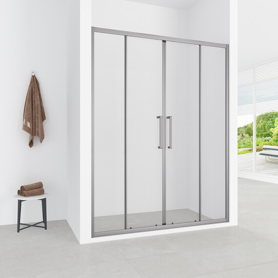 Душевая дверь Loranto 150 см CS-AB04GG-150, серый матовый/прозрачное - фото 5