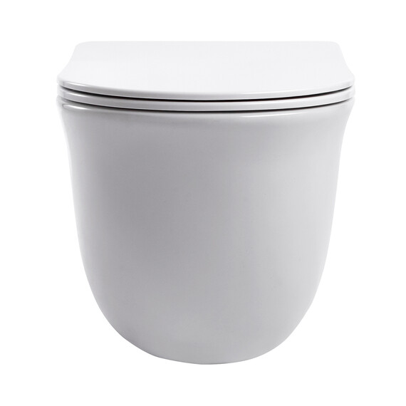 Унитаз подвесной Azario Lista AZ-1177T с тонким быстросъемным сиденьем микролифт (Система смыва Торнадо) - фото 10