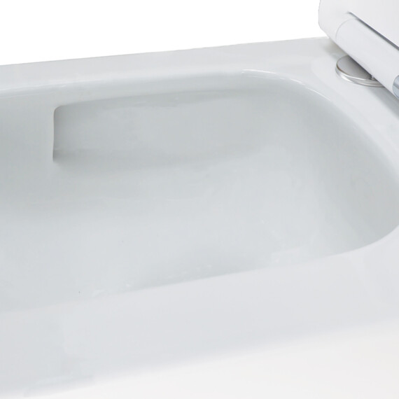 Унитаз подвесной безободковый Azario AIRA AZ-5171T-WHT с тонкой крышкой микролифт (система смыва Торнадо) - фото 8