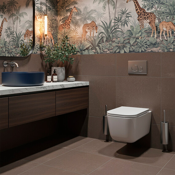 Унитаз подвесной безободковый Azario Bacio AZ-5103T-WHT с тонким быстросъемным сиденьем микролифт (Система смыва торнадо) - фото 10