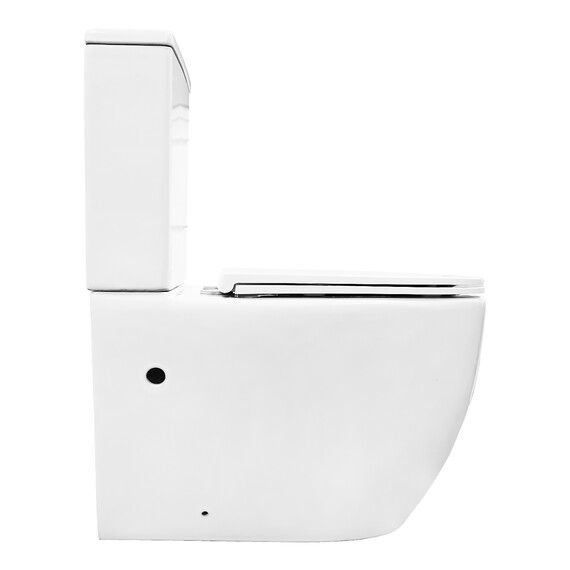 Унитаз-компакт безободковый Azario MIZEN AZ-8300 с тонкой крышкой микролифт (система смыва Торнадо) - фото 12