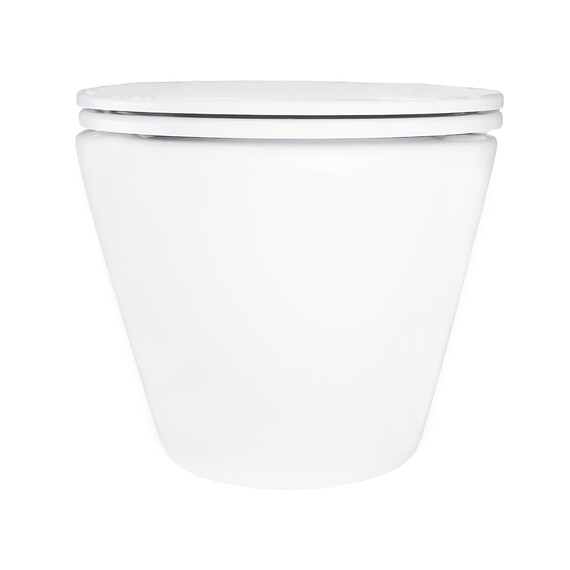 Унитаз подвесной безободковый Azario SONGO AZ-5180T-WHT с тонкой крышкой микролифт (система смыва Торнадо) - фото 4