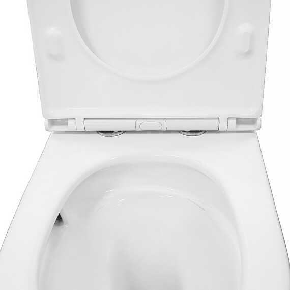 Унитаз-компакт безободковый Azario MIZEN AZ-8300 с тонкой крышкой микролифт (система смыва Торнадо) - фото 6