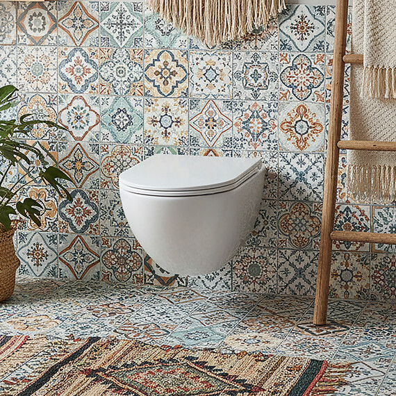 Унитаз подвесной безободковый Azario RUMBA AZ-5175T-WHT с тонкой крышкой микролифт (система смыва Торнадо) - фото 11