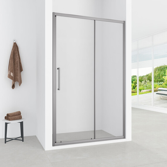 Душевая дверь Loranto 120 см CS-AB03GG-120, серый матовый/прозрачное - фото 5