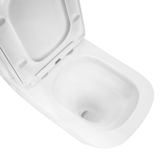 Унитаз-компакт безободковый Azario Terra AZ-1373AT с быстросъемным сиденьем микролифт (система смыва Торнадо) - фото 8