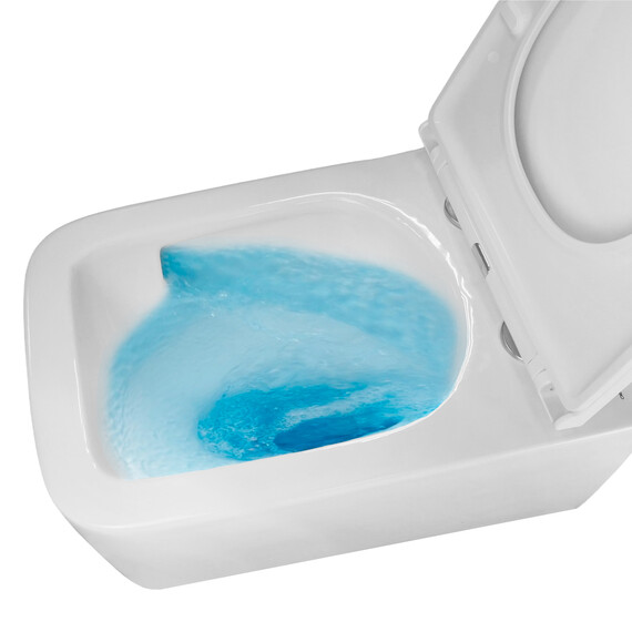 Унитаз подвесной безободковый Azario Vater AZ-5104T-WHT с тонким быстросъемным сиденьем микролифт (Система смыва торнадо) - фото 9