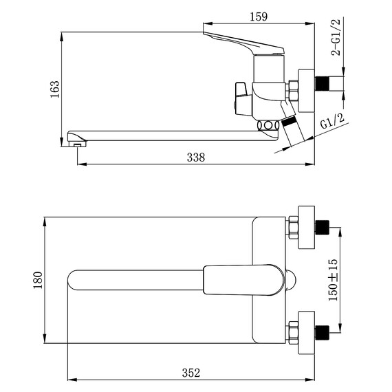 Смеситель для ванны Azario Lursy AZ-K1749 - фото 7