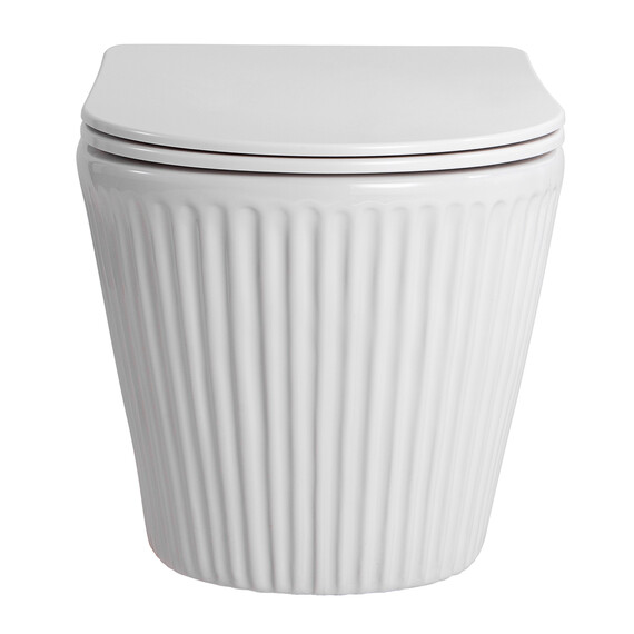 Унитаз подвесной Azario Still AZ-1909T с тонким быстросъемным сиденьем микролифт (Система смыва Торнадо) - фото 3