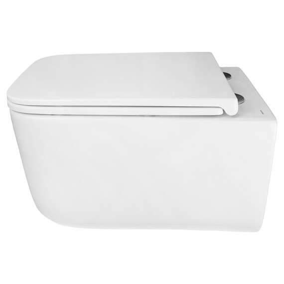 Унитаз подвесной безободковый Azario Vater AZ-5104T-WHT с тонким быстросъемным сиденьем микролифт (Система смыва торнадо) - фото 10