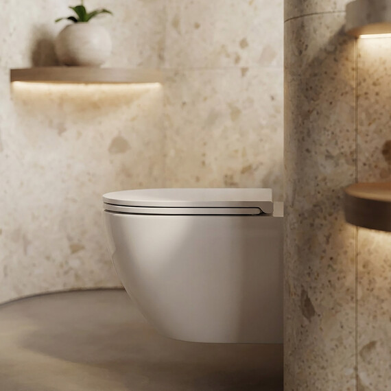 Унитаз подвесной безободковый Azario ADAGIO AZ-5177T-WHT с тонкой крышкой микролифт (система смыва Торнадо) - фото 12