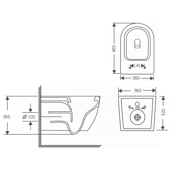 Унитаз подвесной безободковый Azario ADAGIO AZ-5177T-WHT с тонкой крышкой микролифт (система смыва Торнадо) - фото 13