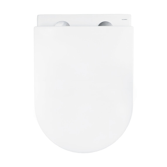 Унитаз подвесной безободковый Azario SONGO AZ-5180T-WHT с тонкой крышкой микролифт (система смыва Торнадо) - фото 12