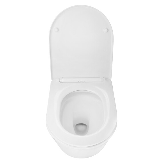 Унитаз подвесной Azario Lista AZ-1177T с тонким быстросъемным сиденьем микролифт (Система смыва Торнадо) - фото 3