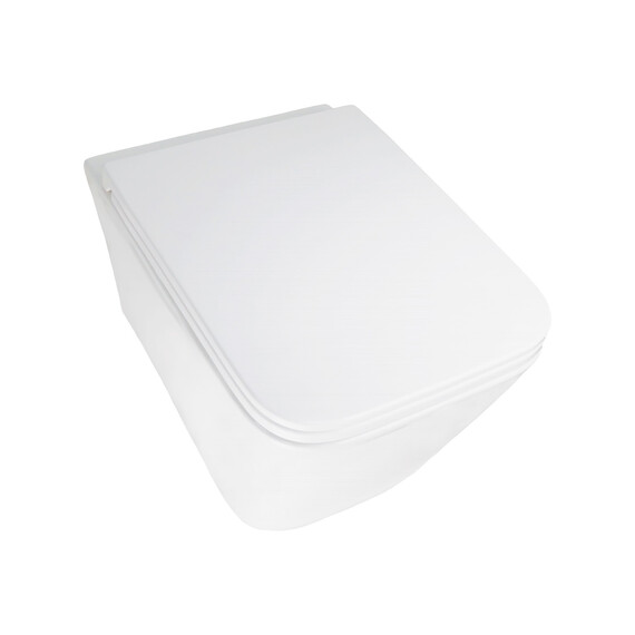 Унитаз подвесной безободковый Azario PACE AZ-5172T-WHT с тонкой крышкой микролифт (система смыва Торнадо) - фото 3