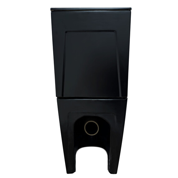 Унитаз-компакт безободковый Azario Cobalt-Black AZ-6089A-MB с быстросъемным сиденьем микролифт (система смыва Торнадо) чёрный матовый - фото 9