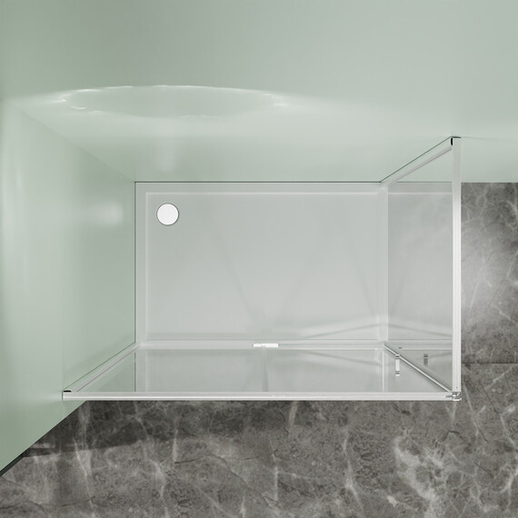 Душевое ограждение Azario MALE 100х100 см AZ-J50-100-MB-CL, чёрный матовый/прозрачное - фото 3