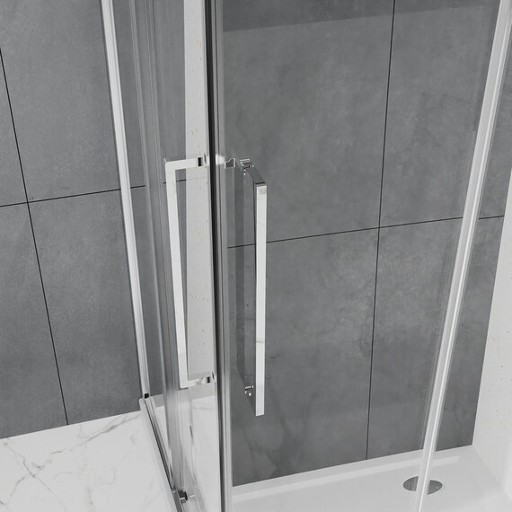 Душевое ограждение Azario SHANGHAI 100x100 см AZ-R43-100-MB-CL, чёрный матовый/прозрачное - фото 7