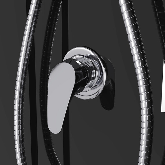 Душевая кабина Loranto Neo 90х90 см CS-21801-BP, чёрный/прозрачное - фото 8