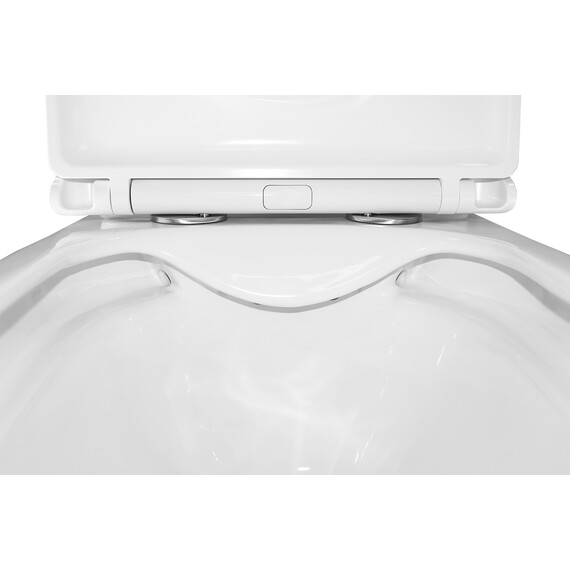 Унитаз-компакт безободковый Azario VARO AZ-2171 с тонкой крышкой микролифт - фото 6