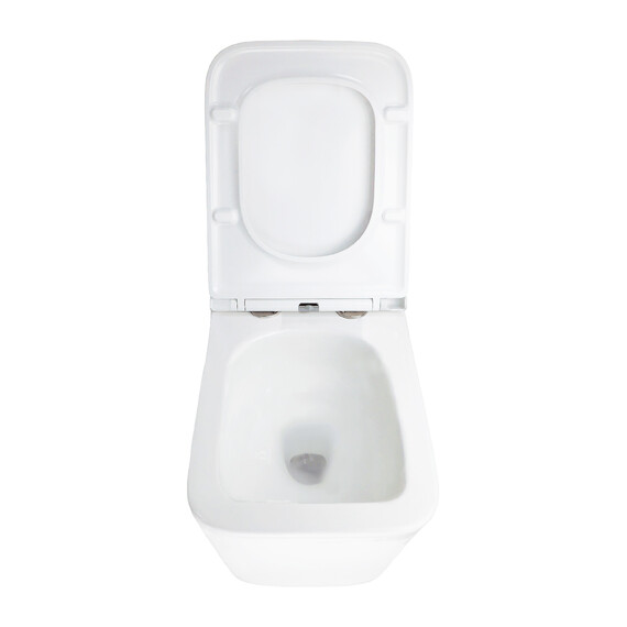 Унитаз подвесной безободковый Azario PACE AZ-5172T-WHT с тонкой крышкой микролифт (система смыва Торнадо) - фото 9