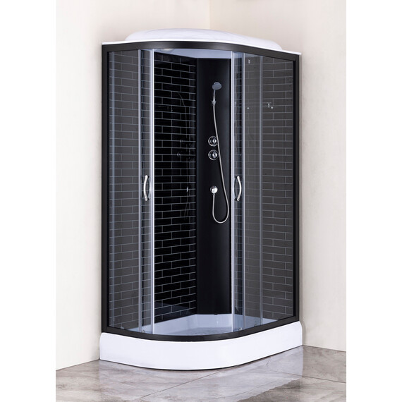 Душевая кабина Loranto 120x80 см CS-66120-13R GB 120,  чёрный/прозрачное - фото 2