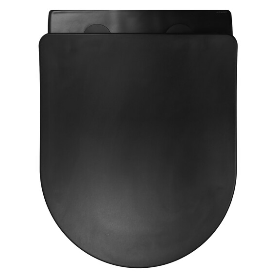 Унитаз подвесной безободковый Azario VELA AZ-2480MB с крышкой микролифт (Система смыва торнадо) чёрный матовый - фото 11