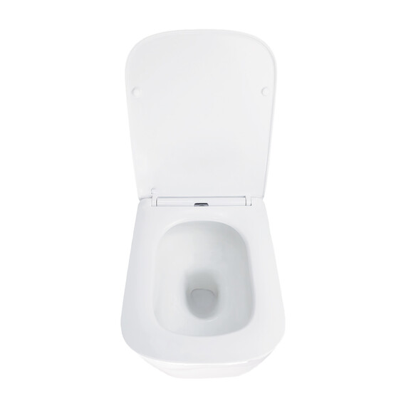 Унитаз подвесной безободковый Azario AIRA AZ-5171T-WHT с тонкой крышкой микролифт (система смыва Торнадо) - фото 6