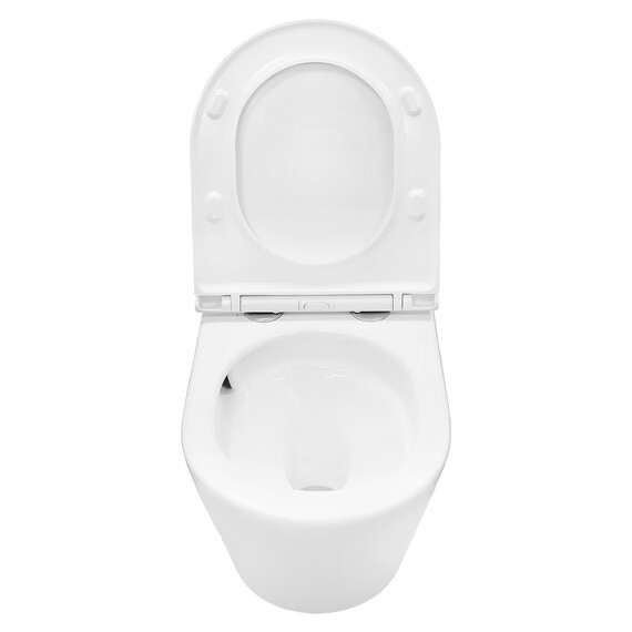 Унитаз подвесной безободковый Azario VELA AZ-2480 с тонкой крышкой микролифт (Система смыва торнадо) - фото 5