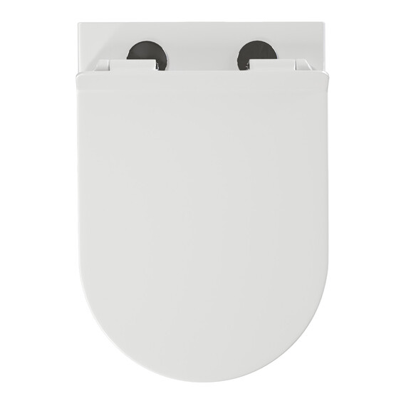 Унитаз подвесной безободковый Azario LUSTER AZ-2285 с тонкой крышкой микролифт (Система смыва торнадо) - фото 4