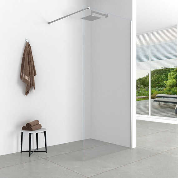 Душевая перегородка Loranto Walk-in 70 см CS-W04C-70 (стекло 8 мм) хром/прозрачное - фото 5