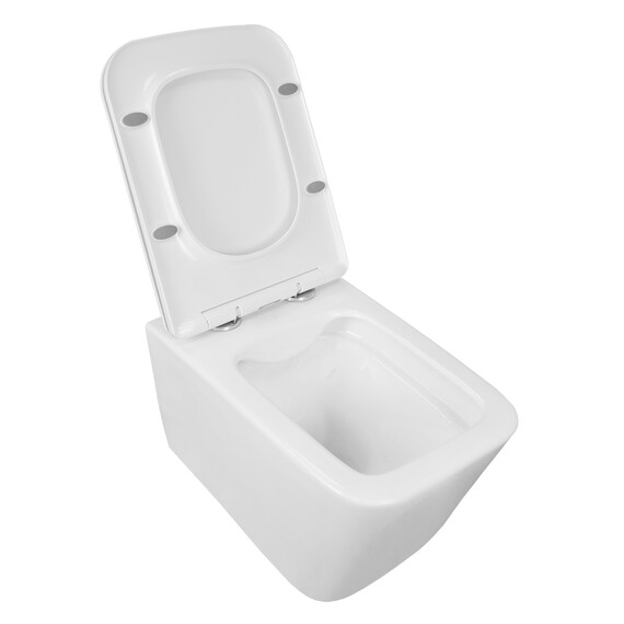 Унитаз подвесной безободковый Azario TALAS AZ-87268 с тонкой крышкой микролифт - фото 3