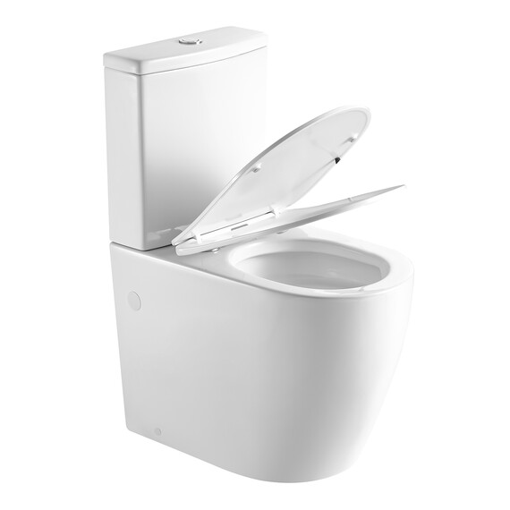 Унитаз-компакт безободковый Azario LUMA TORNADO FLUSHING AZ-1253ST с тонкой крышкой микролифт (система смыва Торнадо) - фото 5