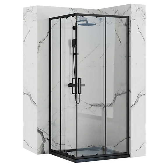 Душевое ограждение Loranto NEO 90x90 см CS-21809-90B, чёрный/прозрачное - фото 2