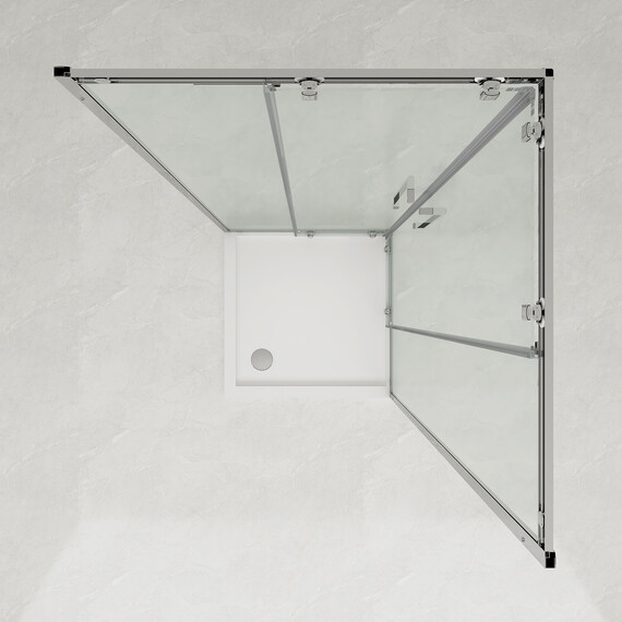 Душевое ограждение Loranto 100x100 см CS-AB01GG-100, серый матовый/прозрачное - фото 4