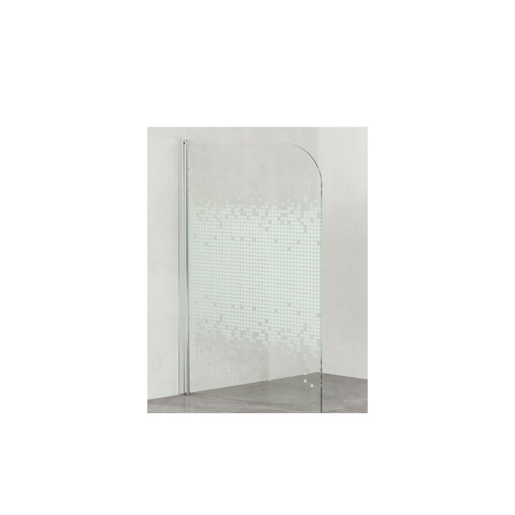 Шторка для ванны Loranto 85х140 см CS-L1485, хром/узор - фото 2