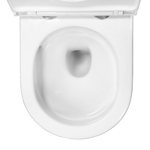 Унитаз подвесной безободковый Azario VELA AZ-2480 с тонкой крышкой микролифт (Система смыва торнадо) - фото 8