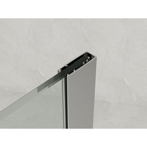 Душевая перегородка Loranto Walk-in 100 см CS-W04B-100 (стекло 8 мм) чёрный матовый/прозрачное - фото 3