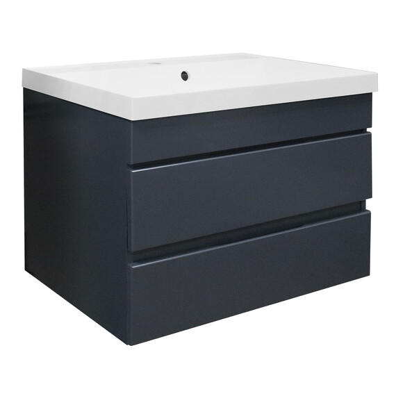 Тумба подвесная с раковиной Azario Эстима 70 см CS00094588, графит - фото 2