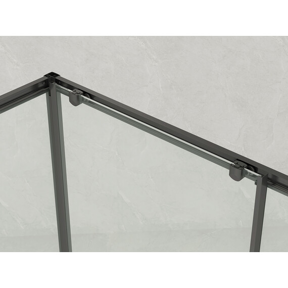 Душевое ограждение Loranto 120x80 см CS-AB02GG-128, серый матовый/прозрачное - фото 4