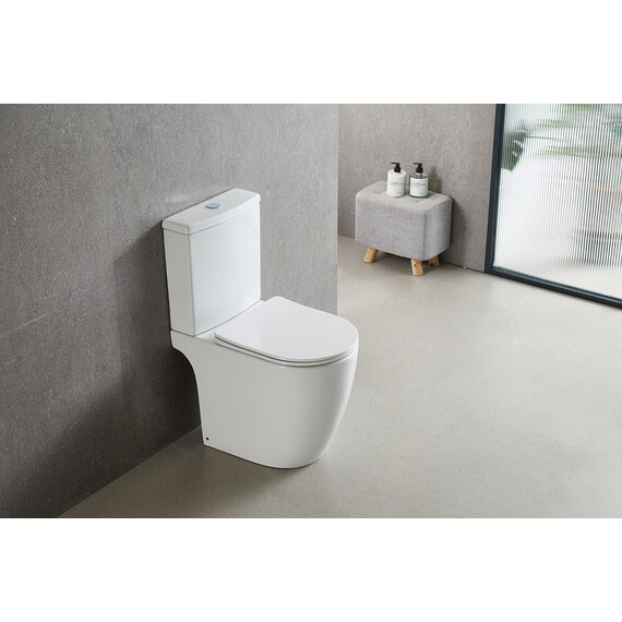 Унитаз-компакт безободковый Azario LEO TORNADO FLUSHING AZ-1253CT с тонкой крышкой микролифт (система смыва Торнадо) - фото 14