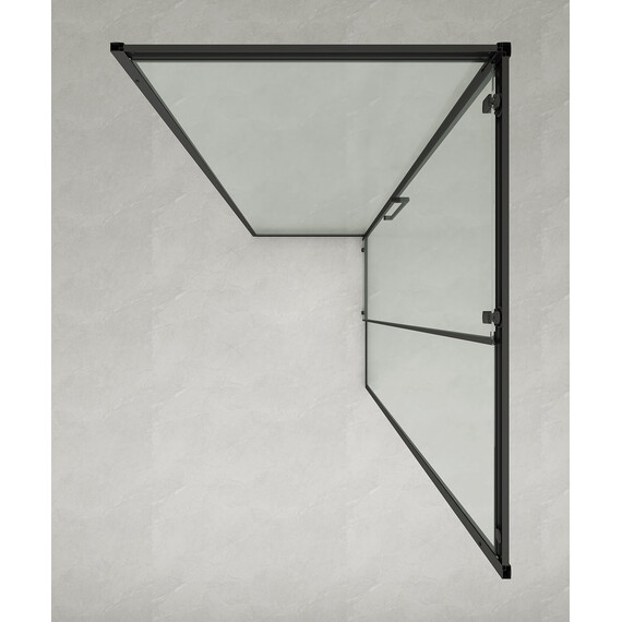 Душевое ограждение Loranto 120x90 см CS-AB02B-129, чёрный матовый/прозрачное - фото 5