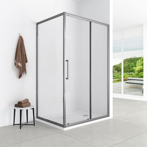 Душевое ограждение Loranto 120x90 см CS-AB02GG-129, серый матовый/прозрачное - фото 6