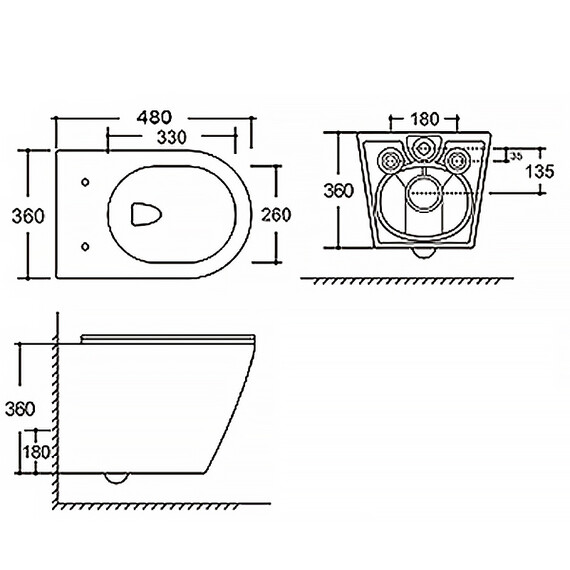 Унитаз подвесной безободковый Azario VELA AZ-2480 с тонкой крышкой микролифт (Система смыва торнадо) - фото 14