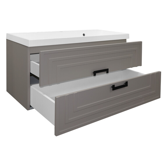 Тумба подвесная с раковиной Azario ARMARIO 100 см CS00096973, кашемир - фото 2