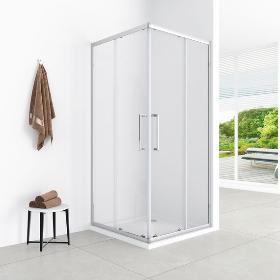 Душевое ограждение Loranto 120x80 см CS-AB01C-128, хром/прозрачное - фото 5