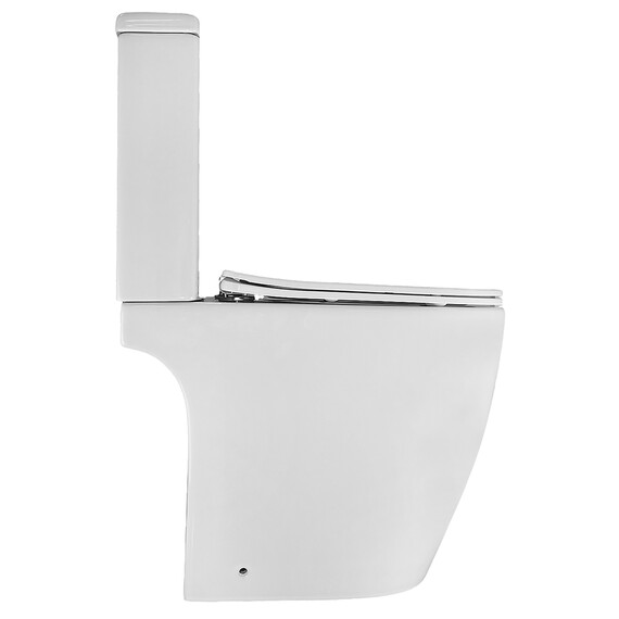 Унитаз-компакт безободковый Azario LEO TORNADO FLUSHING AZ-1253CT с тонкой крышкой микролифт (система смыва Торнадо) - фото 8