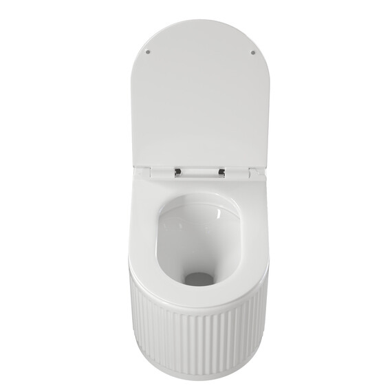 Унитаз подвесной безободковый Azario LUSTER AZ-2285 с тонкой крышкой микролифт (Система смыва торнадо) - фото 5