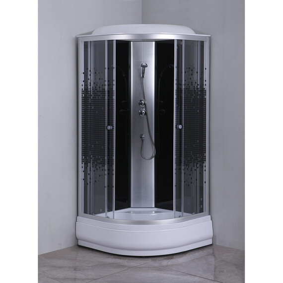Душевая кабина Loranto 80х80 см CS-6680-25K 80, хром/узор - фото 2